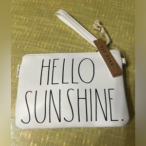Rae Dunn White Clutch - Hello Sunshine NWT